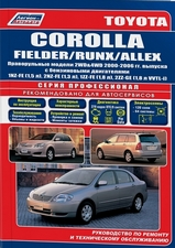 Toyota Corolla/Fielder/Runx/Allex (правый руль) с 2000 г серия Профессионал