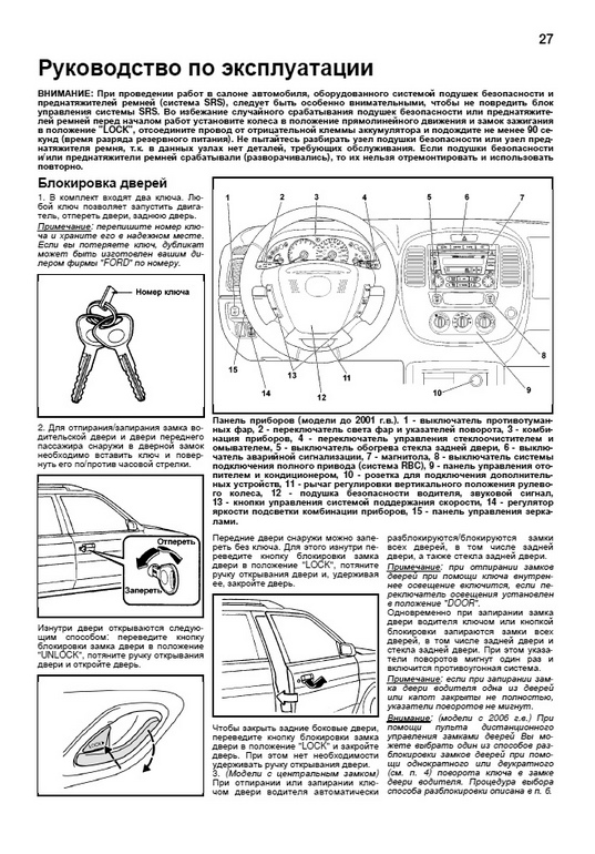 Ford Иммобилайзер Maverick Инструкция